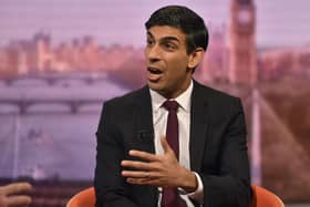 Chancellor Rishi Sunak is interviewed by Andrew Marr. Photo credit: Jeff Overs/BBC/PA Wire
