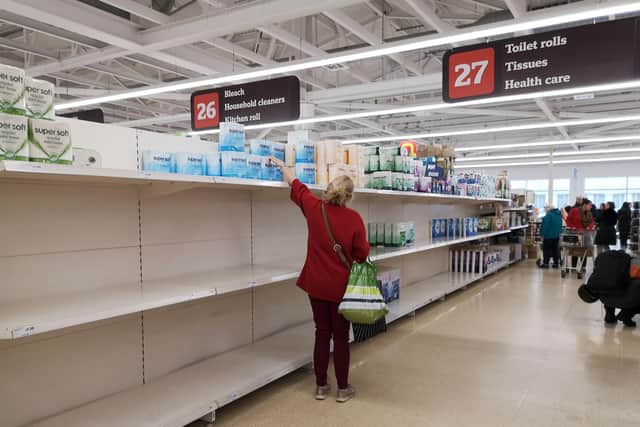 The coronavirus crisis has led to panic buying in the supermarkets.