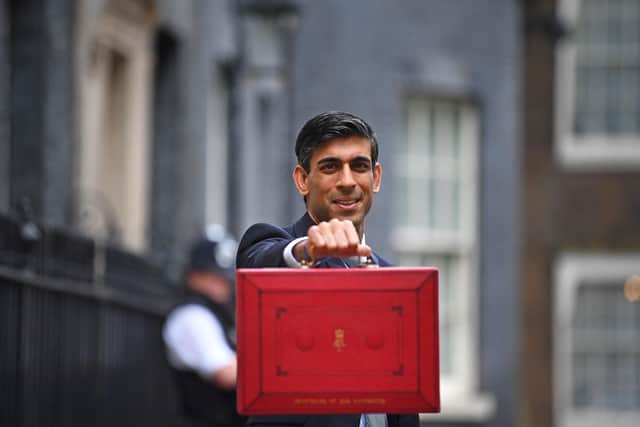 Chancellor Rishi Sunak before delivering his Budget.