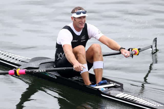 Mahe Drysdale of New Zealand reacts after winning the Men's Single Sculls Semifinal A/B 2 on Day 7 of the Rio 2016 Olympic Games at Lagoa Stadium on August 12, 2016 (Picture: Ezra Shaw/Getty Images)