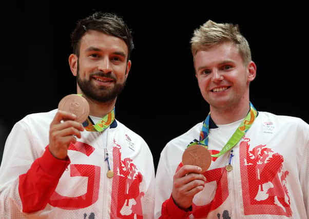Great Britain's Marcus Ellis and Chris Langridge (left).