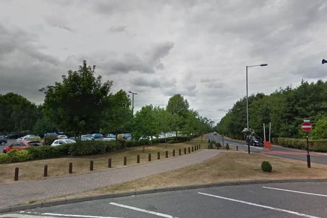 The car reached speeds of 100mph and drove on the wrong side of the road, before it was found abandoned in a hedge near York Designer Outlet (Photo: Google)