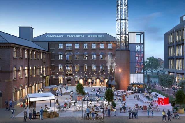 An artist impression of what Wakefield's Rutland Mill complex could look like once redeveloped into Tileyard North. Photo sent by City and Provincial Properties, courtesy of architects Hawkins\Brown.