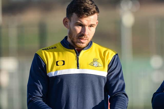 Andy Butler talks to the Rovers Belles players. (Pictures: Heather King/Doncaster Belles)