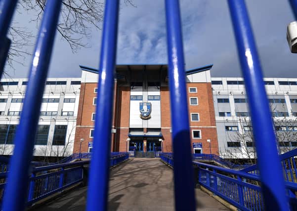 Lockdown: The gates are closed outside Hillsborough, home of Sheffield Wednesday Football Club.