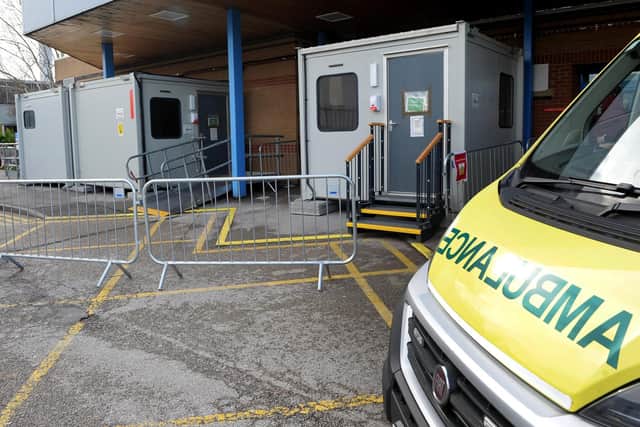 The NHS 111 Pods have been set up at Harrogate Hospital which has today confirmed its first case of coronavirus.