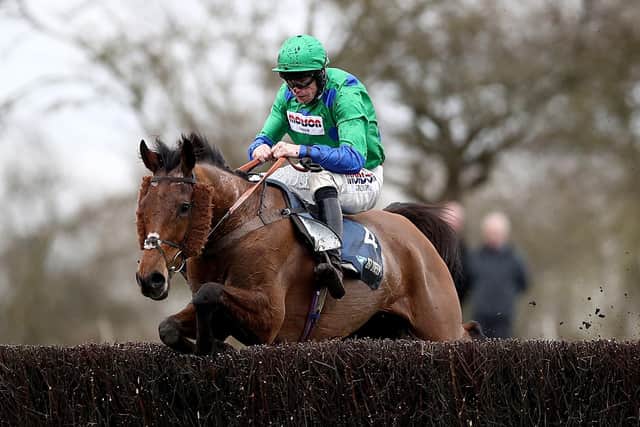 Truckers Lodge ridden by jockey Lorcan Williams on the way to winning the Marston's 61 Deep Midlands Grand National at Uttoxeter Racecourse (Picture: Tim Goode/PA Wire)