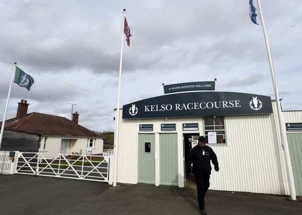 A general view of the entrance to Kelso Racecourse. where the meeting was staged behind closed doors today. (Picture: Ian Rutherford/PA Wire)