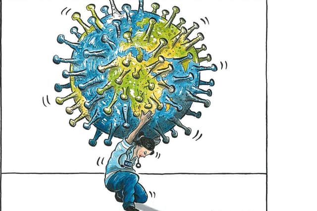 Graeme Bandeira's depiction of coronavirus.