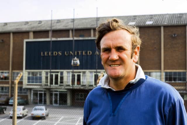 Don Revie pictured outside Elland Road in January 1971.