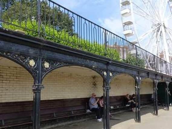The listed shelter in St Nicholas Gardens in Scarborough