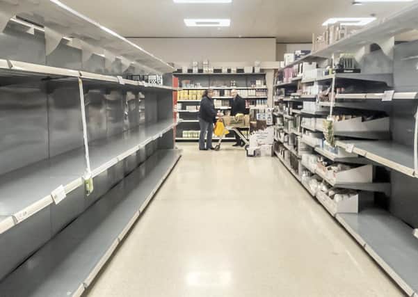 Panic buying has emptied supermarket shelves