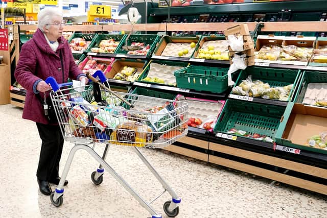 Panic buying has made it difficult for elderly and vulnerable people to buy sufficient supplies from supermarkets.