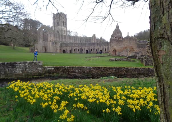 The grounds of Fountains Abbey near Ripon.