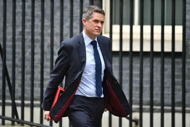 Education Secretary Gavin Williamson leaves 10 Downing Street.