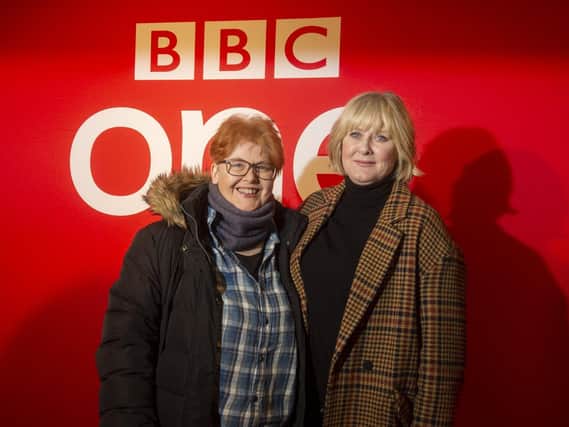 Screen writer Sally Wainright, pictured left next to Sarah Lancashire, grew up in Sowerby Bridge, where parts of Last Tango in Halifax and Happy Valley were filmed.
