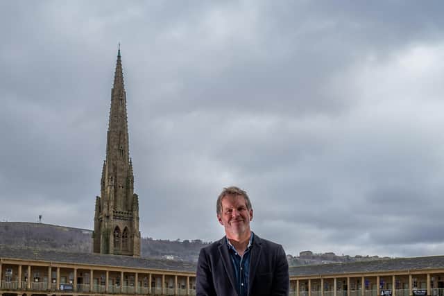 Halifax-born brand and marketing expert Chris Sands in the majestic Piece Hall.