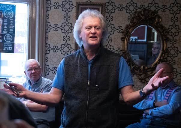 Tim Martin in a Wetherspoons pub.
