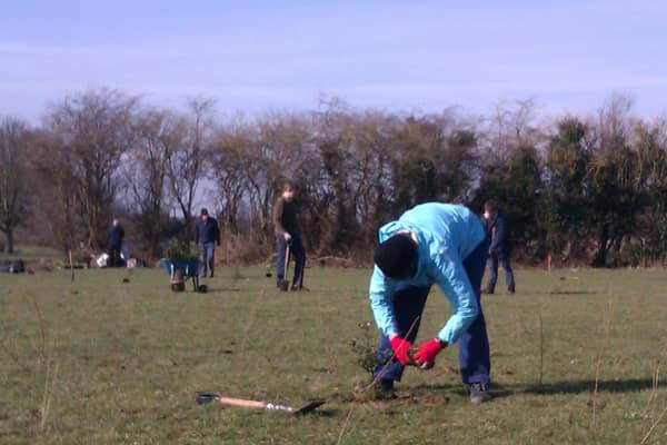 Community volunteers helping HEYwoods plant new woodland in north Hull Picture: HEYwoods