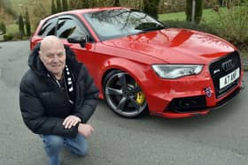 Alan Farey with his  Audi S3 which is heavily customised and worth £55,000 and will be appearing at The Yorkshire Post motor show.