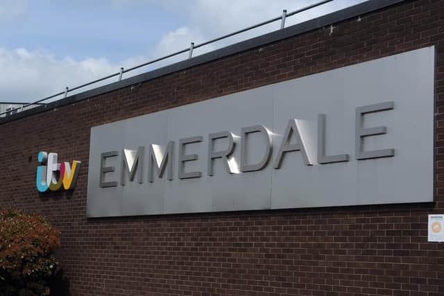 Filming has been stopped for Emmerdale and Coronation Street due to coronavirus. Pictured is Emmerdale studios, ITV Television, Kirkstall Road, Leeds.