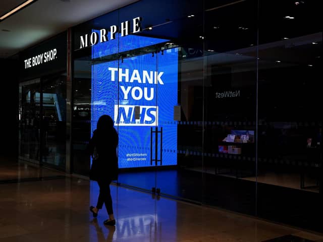 A general view of signage showing its appreciation to the NHS amid the coronavirus outbreak in London. Photo: John Walton/PA Wire