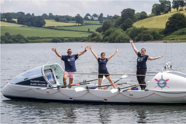 Amy Wood from Leeds who will be rowing the Atlantic with friends Mark Sealey and Julie Paillin. Pictures:Jason Skarratt