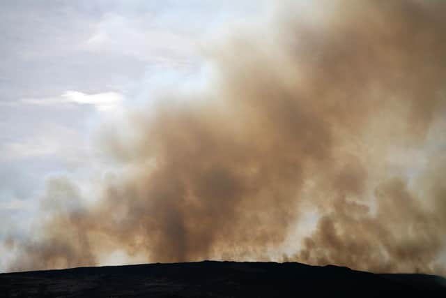 Moorlands fire on Deer Hill Reservoir cc Getty
