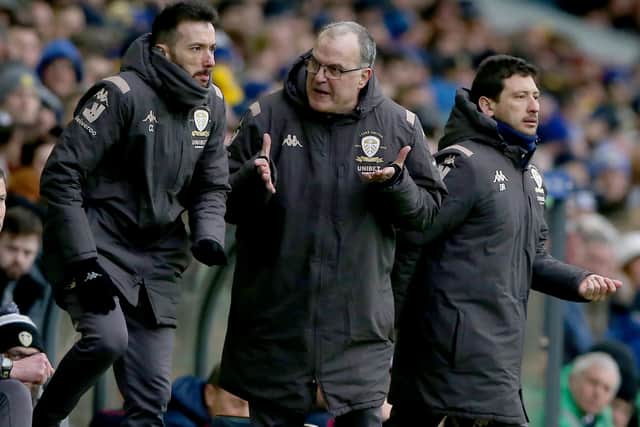 Leeds United manager Marcelo Bielsa is using WhatsApp to stay in touch with his players. Picture: Nigel Roddis/Getty Images