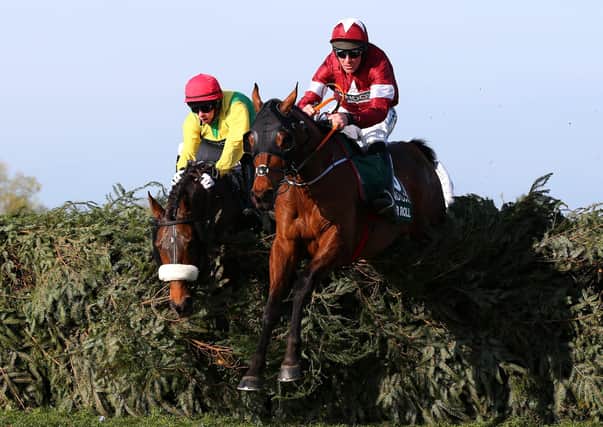 Tiger Roll and Davy Russell clear the last in the 2019 Grand National.