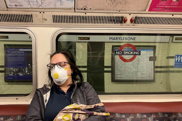 A pssenger on the London Underground where there was significant overcrowding earlier this week.