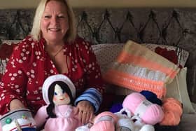A group of knitting lottery winners, including Yorkshire's Susan Crossland, are using their time in coronavirus lockdown to help people suffering from dementia