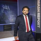 Nish Kumar is back for a new series of The Mash Report. Picture: PA Photo/BBC/Zeppotron.