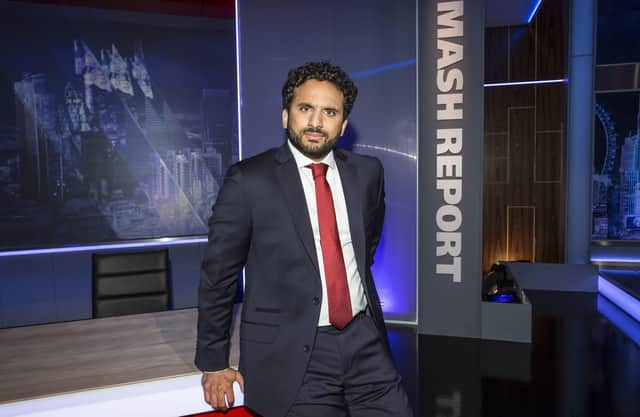 Nish Kumar is back for a new series of The Mash Report. Picture: PA Photo/BBC/Zeppotron.