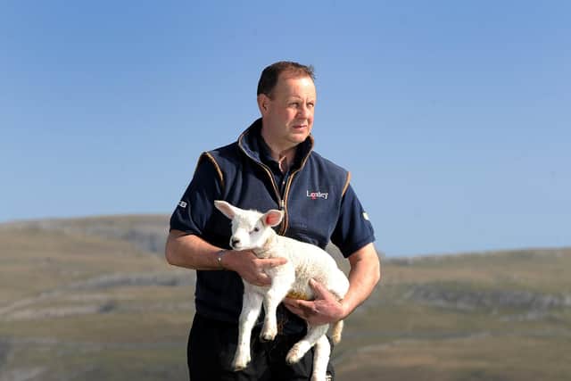 Farmer John North pictured on his farm near Giggleswick. Picture by Simon Hulme
