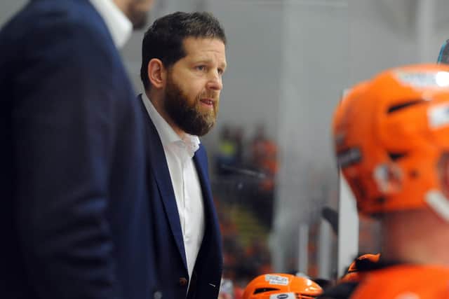 Sheffield Steelers' head coach and GM, Aaron Fox. Picture: Dave Williams/EIHL.