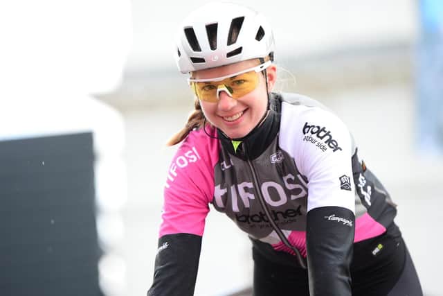 Professional hopes: Gabriella Shaw during the 2019 Tour de Yorkshire from Bridlington to Scarborough.