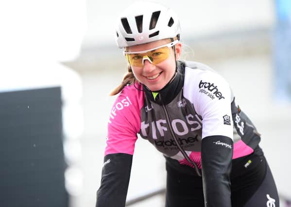 Professional hopes: Gabriella Shaw during the 2019 Tour de Yorkshire from Bridlington to Scarborough.