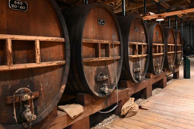 The herbs and spices are infused for weeks in old large vats at Maison Noilly Prat.