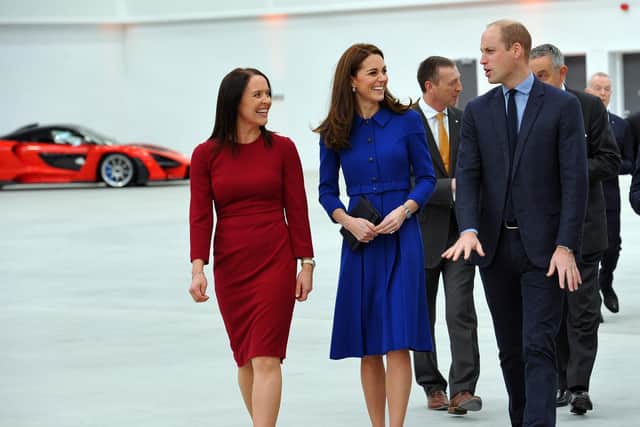The Duke and Duchess of Cambridge opened the McLaren Composites Technology Centre in 2018.  Picture: Dave Poucher
