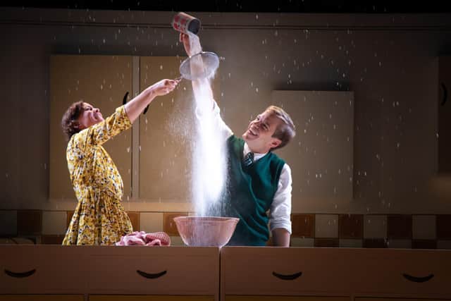 A scene from Toast, the stage adaptation of Nigel Slater's memoir Toast, the 2019 UK tour of which was launched at the Lawrence Batley Theatre, Huddersfield.