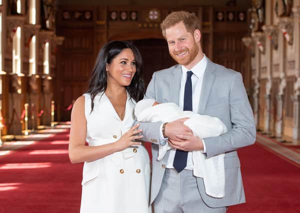 The Duke and Duchess of Sussex with baby Archie.