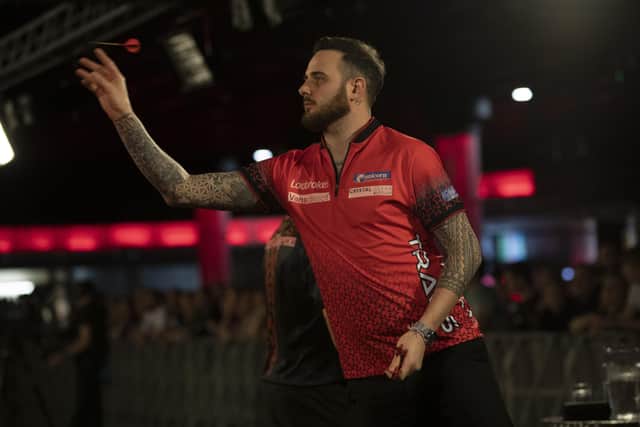 LADBROKES UK OPEN 2020 BUTLINS RESORT, MINEHEAD, PIC;LAWRENCE LUSTIG ROUND 5 JONNY CLAYTON V JOE CULLEN JOECULLEN IN ACTION