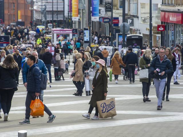 People in Leeds pictured before the government issued a UK lockdown