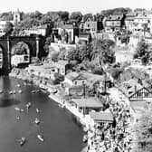 Knaresborough and the River Nidd, Yorkshire, circa 1960. (Photo by Bertram Unne/Hulton Archive/Getty Images)
