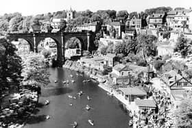 Knaresborough and the River Nidd, Yorkshire, circa 1960. (Photo by Bertram Unne/Hulton Archive/Getty Images)