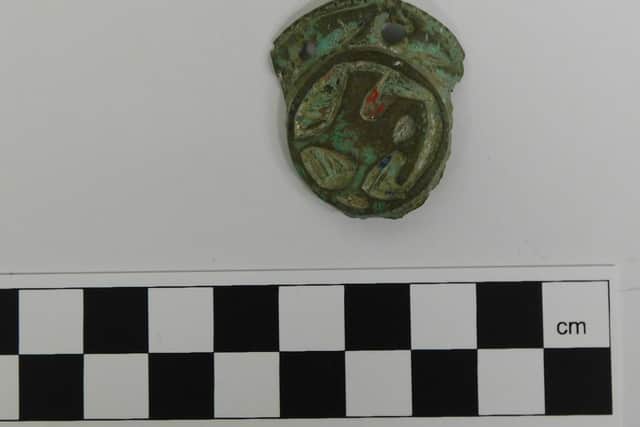 Part of an Anglo Saxon brooch found at Thwing