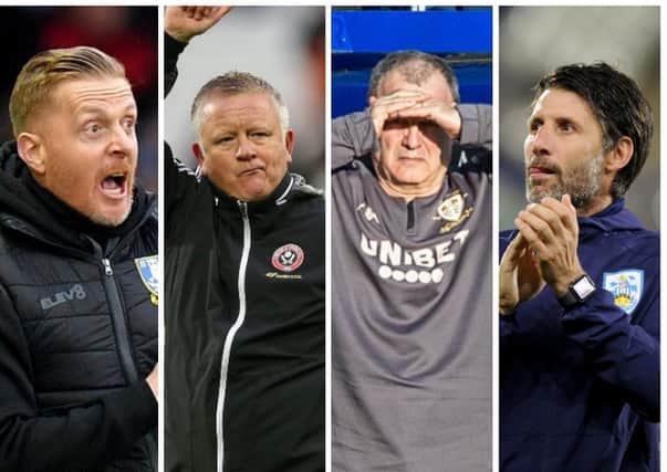 THE STORY SO FAR: Garry Monk, Chris Wilder, Marcelo Bielsa and Danny Cowley are among the Yorkshire-based Managers and head coaches to have enjoyed contrasting fortunes during 2019-20.