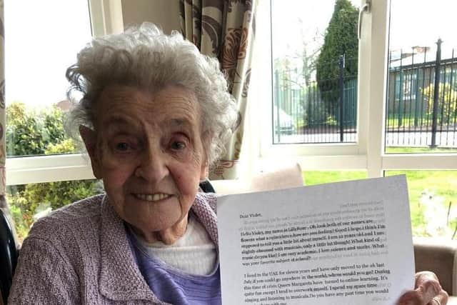 At the moment letters are being sent from the Yorkshire school to residents at Kirkwood Court Care Home in Newcastle.Photo credit: Other