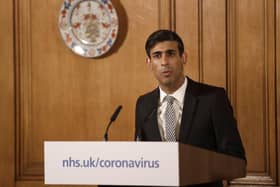 Chancellor Rishi Sunak gives a press conference about the ongoing situation with the coronavirus (COVID-19) outbreak.(Photo by Matt Dunham - WPA Pool/Getty Images)